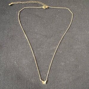 Gold Plated Butterfly Necklace